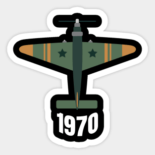 70S RETRO  vintage Airplane p51 Sticker